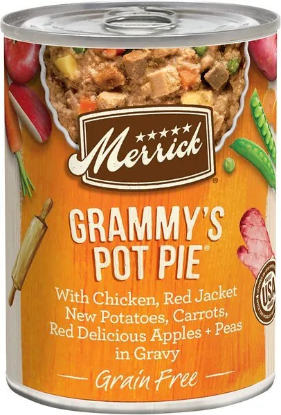 Merrick Grain Free Grammy's Pot Pie Wet Dog Food Can for a comprehensive review