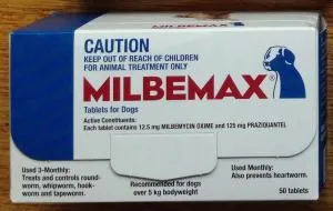 milbemax dog wormer