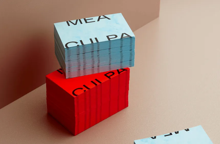 Minimalist Brutalist Cutout Glitch Jewellry Brand Monocolor Business Card