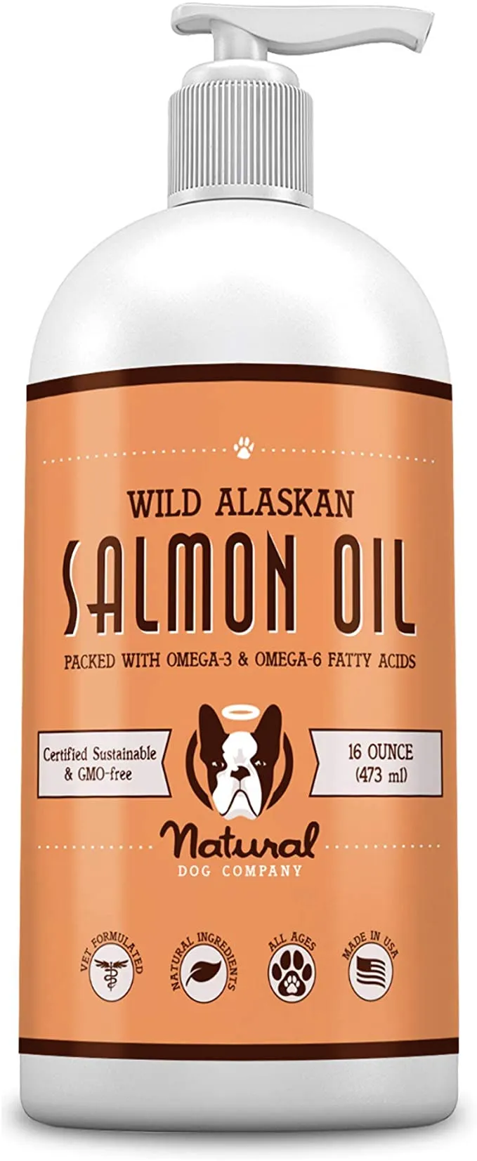 Natural Dog Company Wild Alaskan Salmon Oil for Dogs