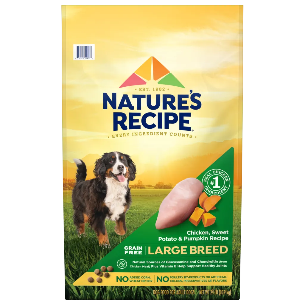 Natures Recipe Chicken Sweet Potato Pumpkin Grain Free Large Breed Dry Dog Food