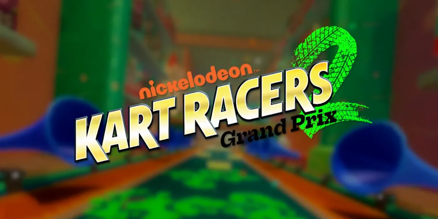 Nickelodeon Kart Racers 2: Grand Prix cover art featuring SpongeBob, Tommy Pickles, and other Nickelodeon characters