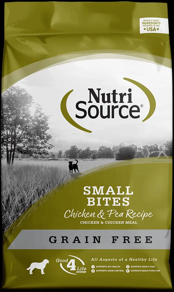 NutriSource Dry kibble bag, illustrating their general dry dog food range, which includes a weight management formula
