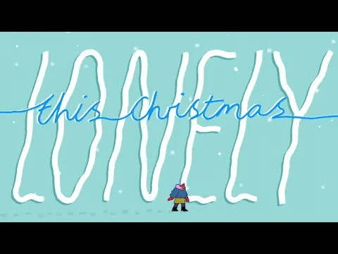 Official lyric video for Mud's 'Lonely This Christmas' showing festive, yet melancholic, imagery