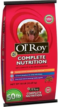 Ol' Roy Complete Nutrition Dry Dog Food - A budget-friendly but low-rated kibble choice for adult dogs, featuring controversial ingredients.