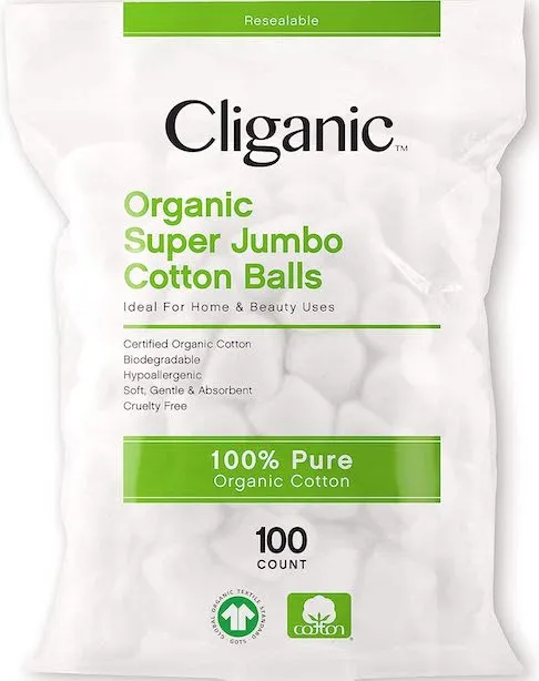 Organic Cotton Balls for cleaning wounds