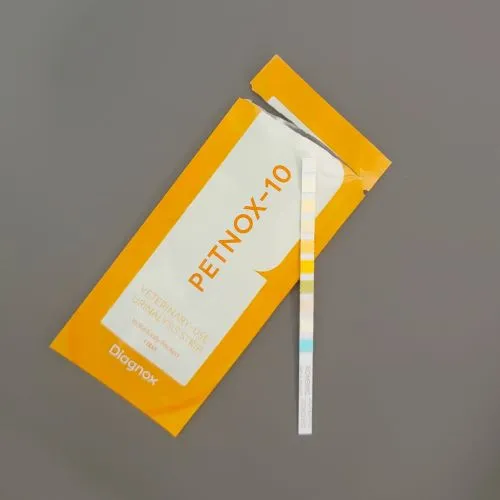 Petnox-10 testing strips are specially designed for at-home health assessment of pets.