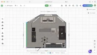 Planner 5D interface showing various design elements
