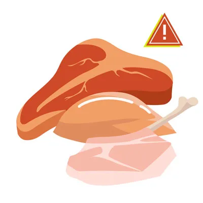 Raw meat cuts