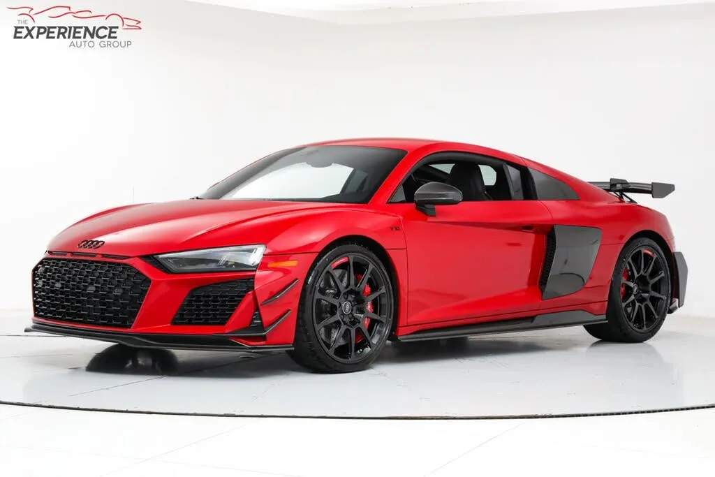 Rear view of a 2023 Audi R8 V10 GT Coupe RWD
