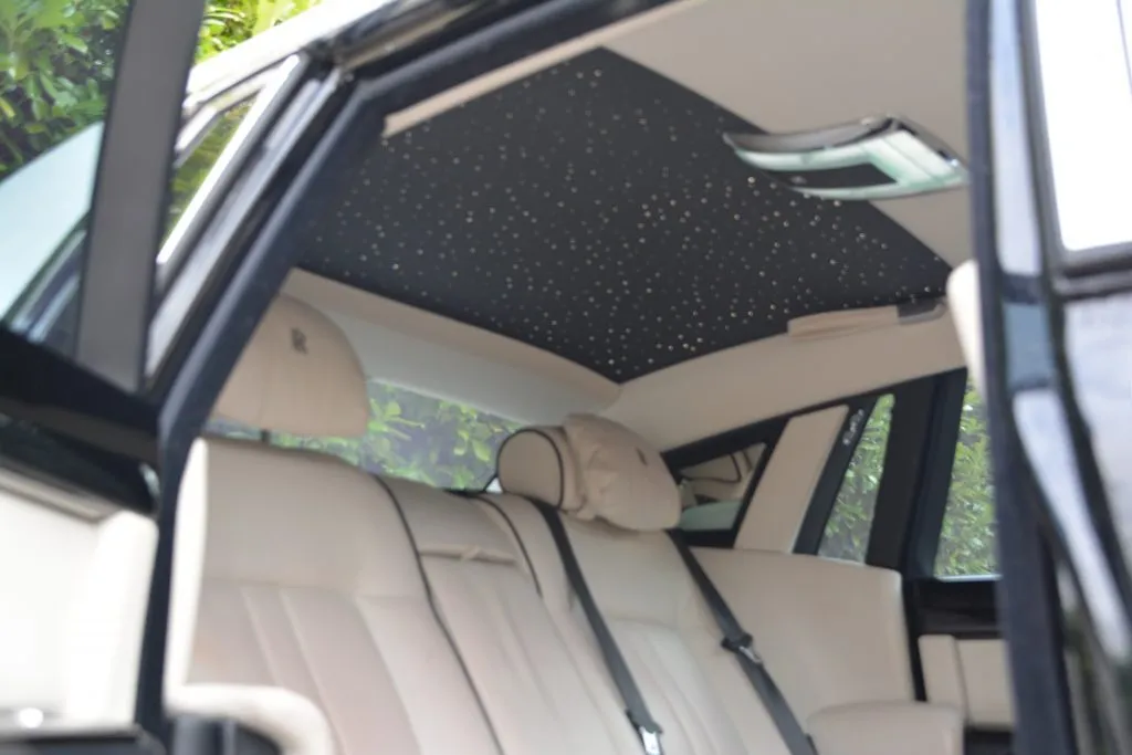 Rolls Royce Phantom interior showcasing luxurious leather seats