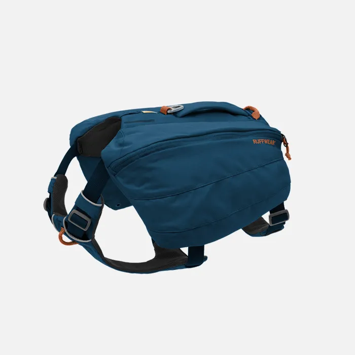 Ruffwear Front Range Day Pack in blue, an essential adventure gear for outdoorsy dog dads