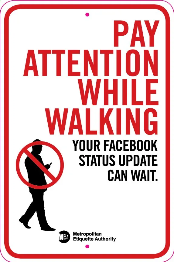 Sign from the Metropolitan Etiquette Authority