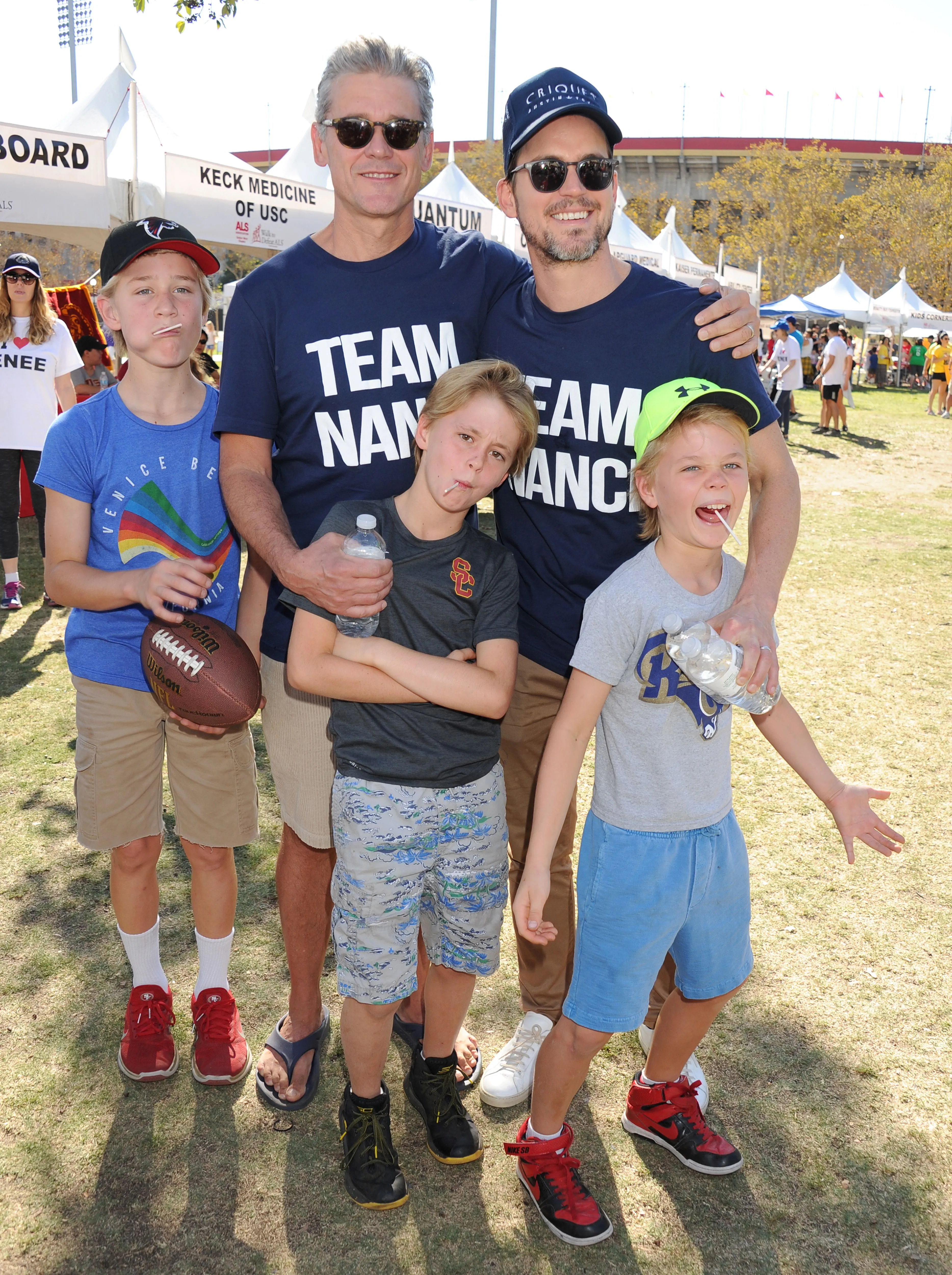 Simon Halls, Matt Bomer, Kit Halls, Henry Halls and Walker Halls