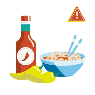 Spicy chili peppers
