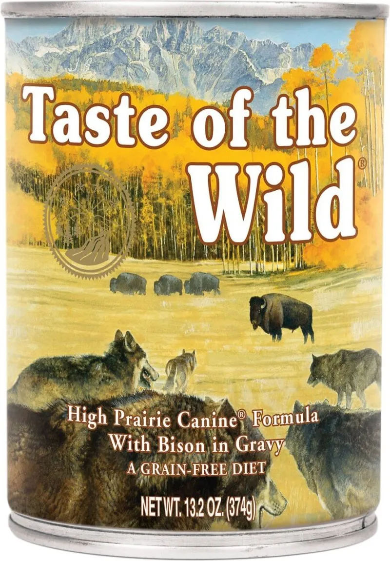 Taste of the Wild High Prairie Grain-Free Canned Dog Food for supplemental feeding