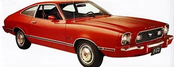 The downsized 1974 Ford Mustang II, a pivotal model during the energy crisis