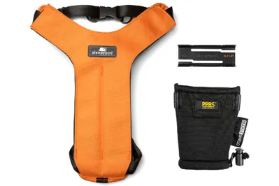 The Sleepypod Clickit Sport Plus crash-tested car harness, a crucial safety item for new dog owners to secure their dog during car rides.