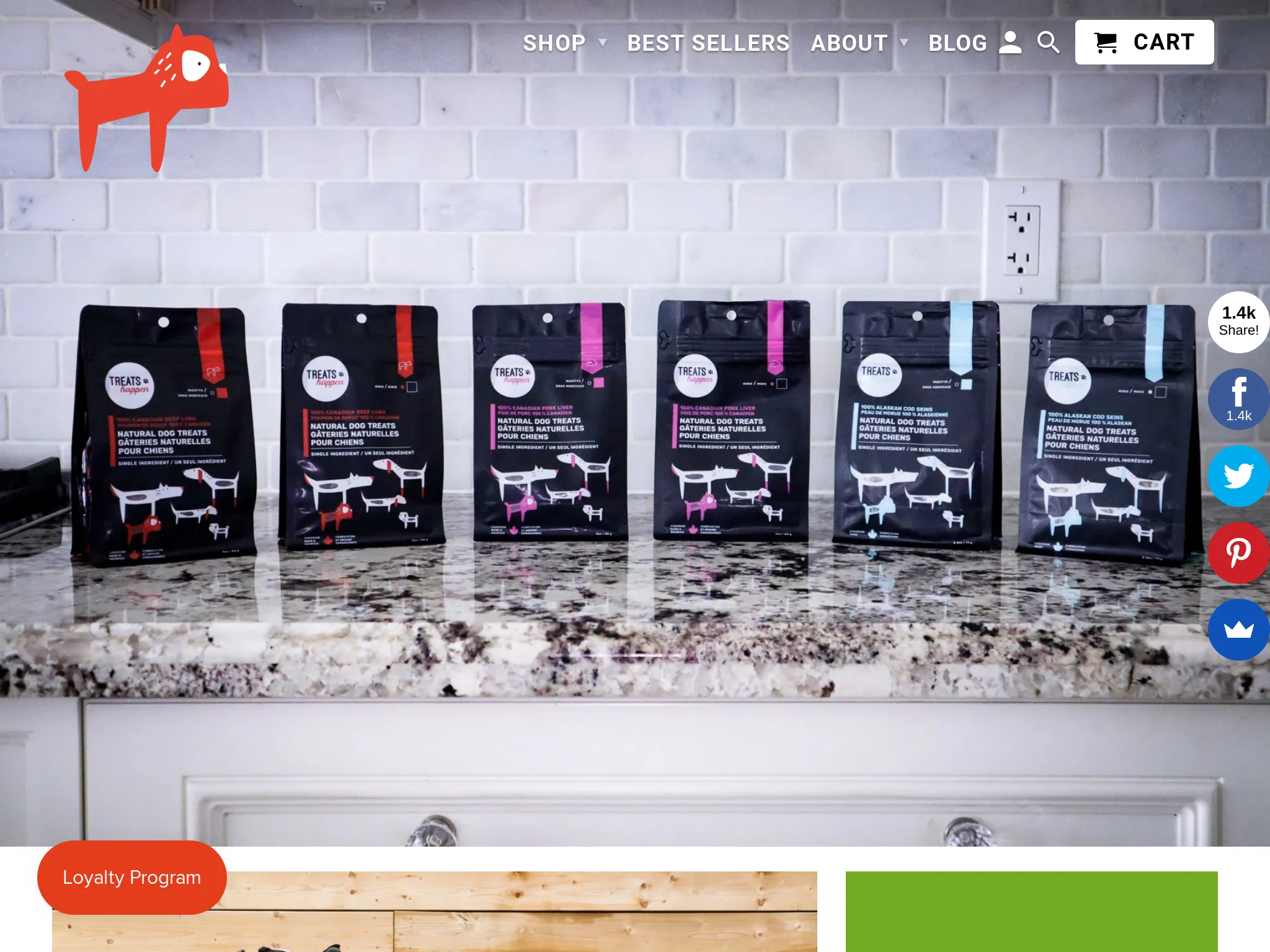 Treats Happen founders with their natural dog treats, exemplifying a successful homemade dog treat venture