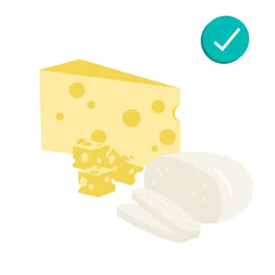 Various types of cheese
