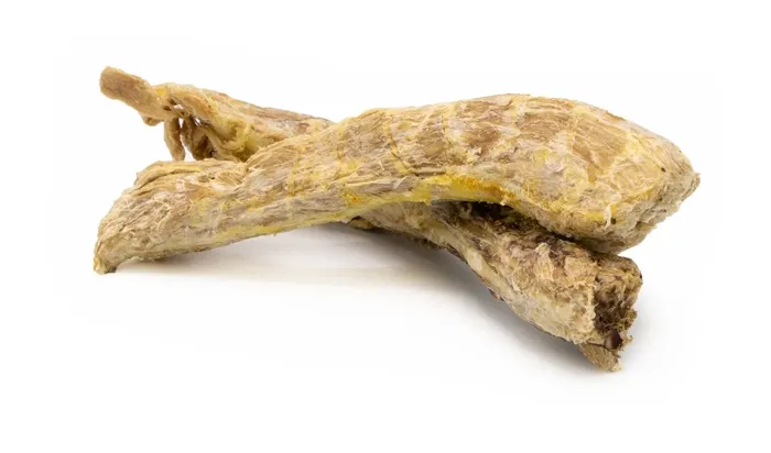 Vital Essentials Turkey Necks, an edible and nutritious long-lasting dog chew option for large breed puppies