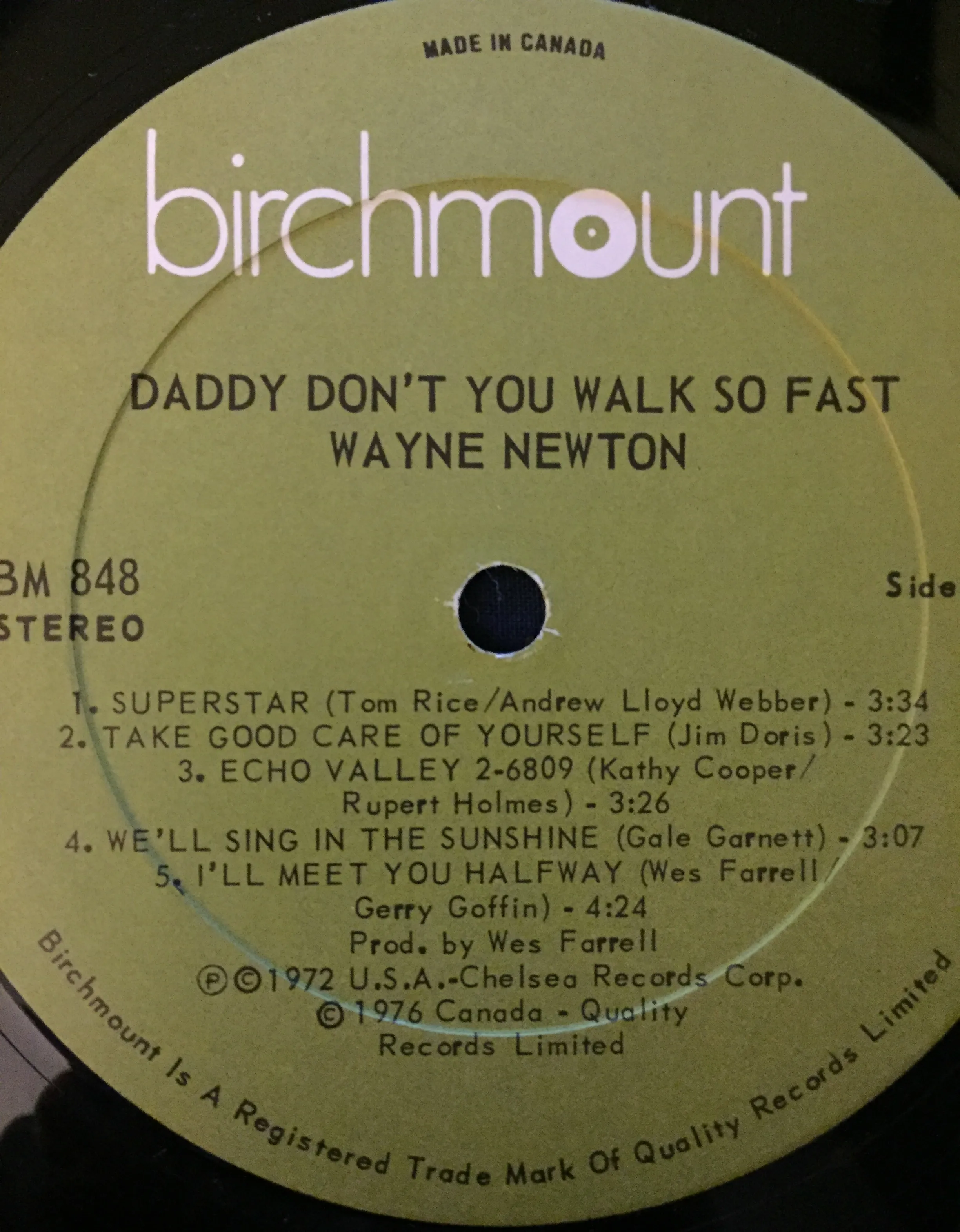 Wayne Newton performing, embodying the stage presence and vocal power evident in tracks like "Superstar" from his "Daddy Don't You Walk So Fast" album.