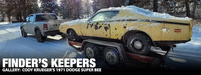 1971 Dodge Super Bee banner showcasing classic Mopar muscle