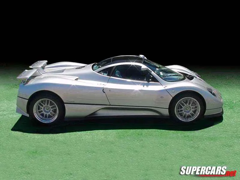 1999 Pagani Zonda C12-S rear view with prominent wing and diffuser