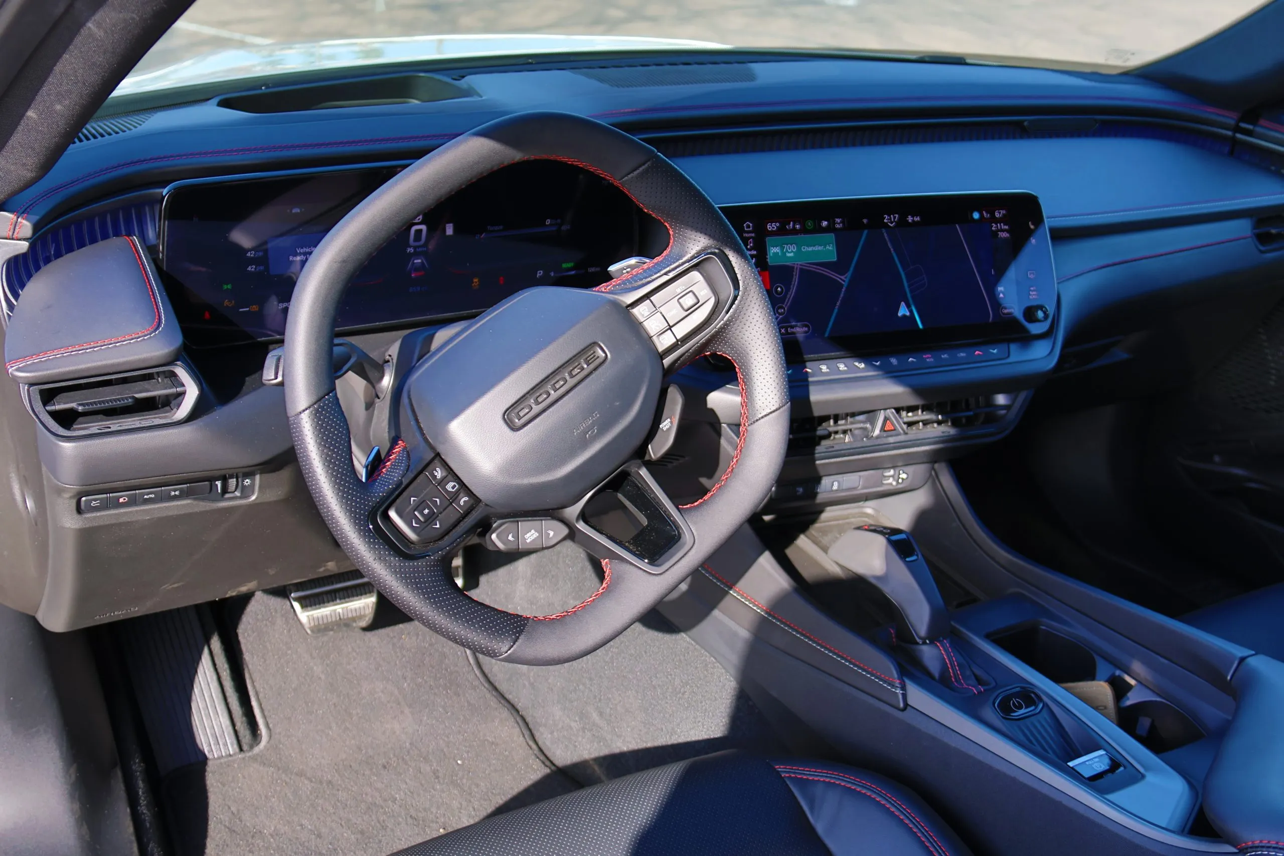 2024 Dodge Charger Daytona navigating a winding road