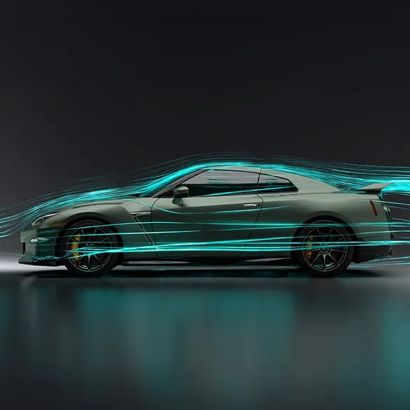 2024 Nissan GT-R showing aerodynamics of low drag.