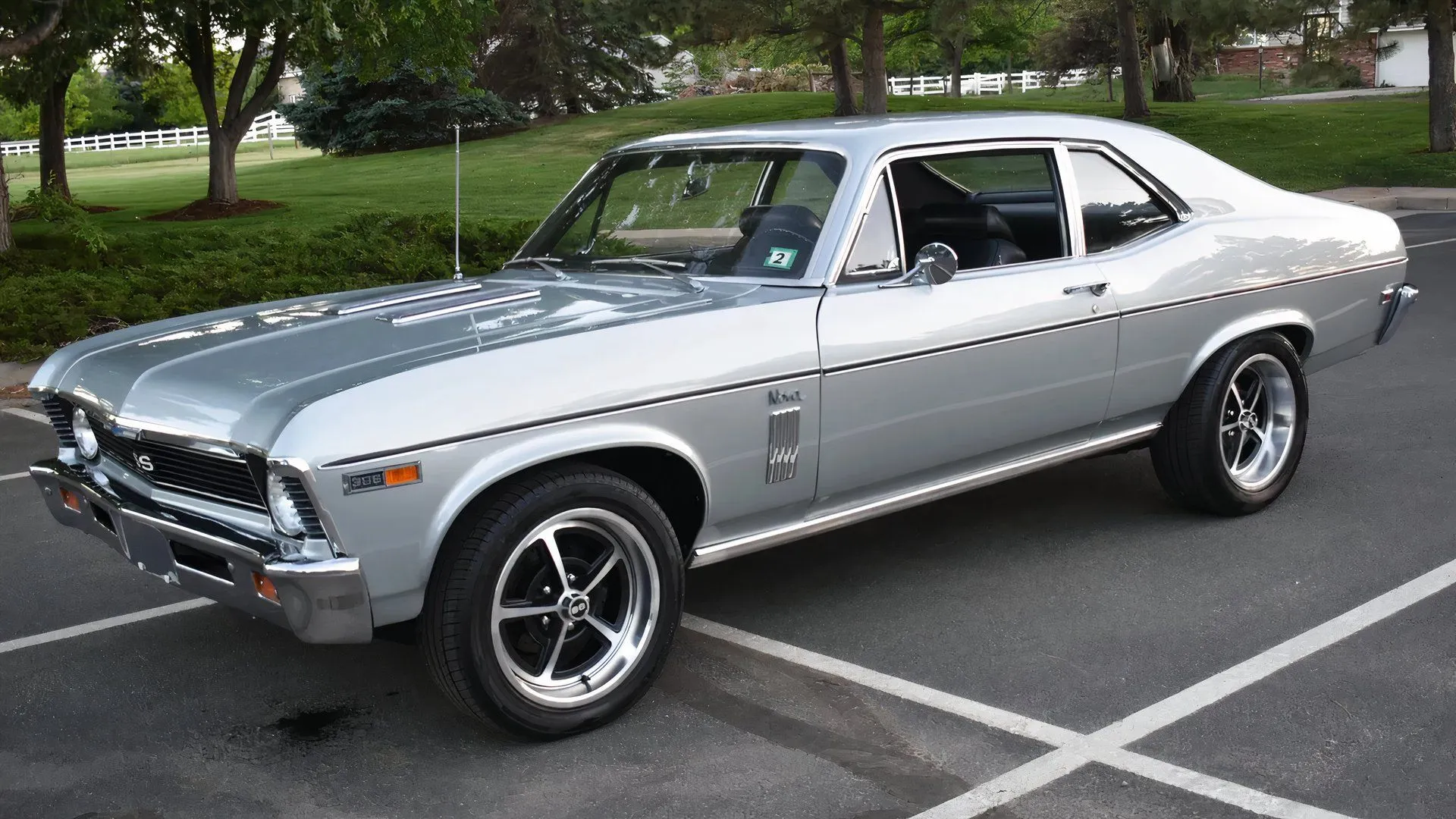 3/4 front side view of 1969 Chevrolet Chevy II Nova SS 396 Coupe 4-Speed