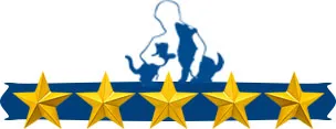 5-Star Reviews Graphic for Dog Breeding Services