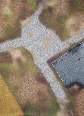 6'x4' G-Mat Defiled Monastery gothic horror terrain mat