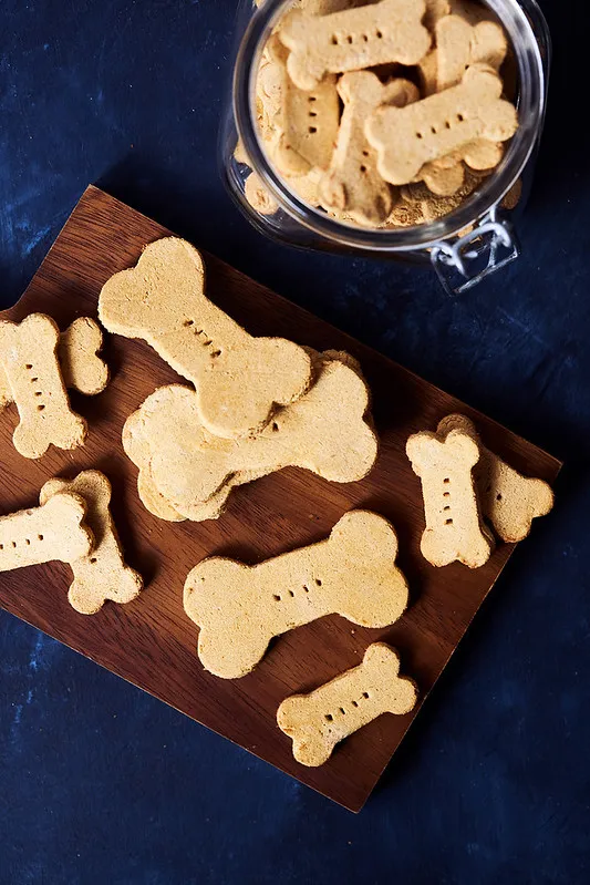A batch of freshly baked grain-free dog treats