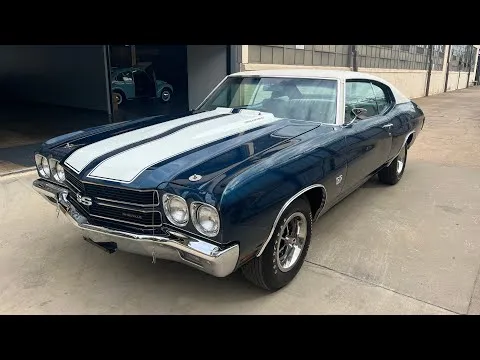 A classic 1970 Chevelle SS 396 engine bay, showcasing the powerful big-block V8.