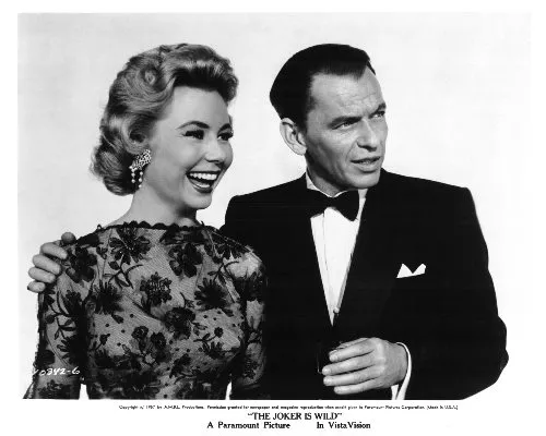 A classic promotional image of Frank Sinatra as Joe E. Lewis in "The Joker Is Wild"