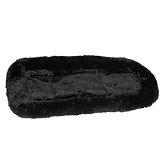A close-up image showing the ultra-plush, machine-washable fleece liner, designed for superior comfort within the pet car seat or stroller.