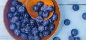 A close-up shot of fresh blueberries