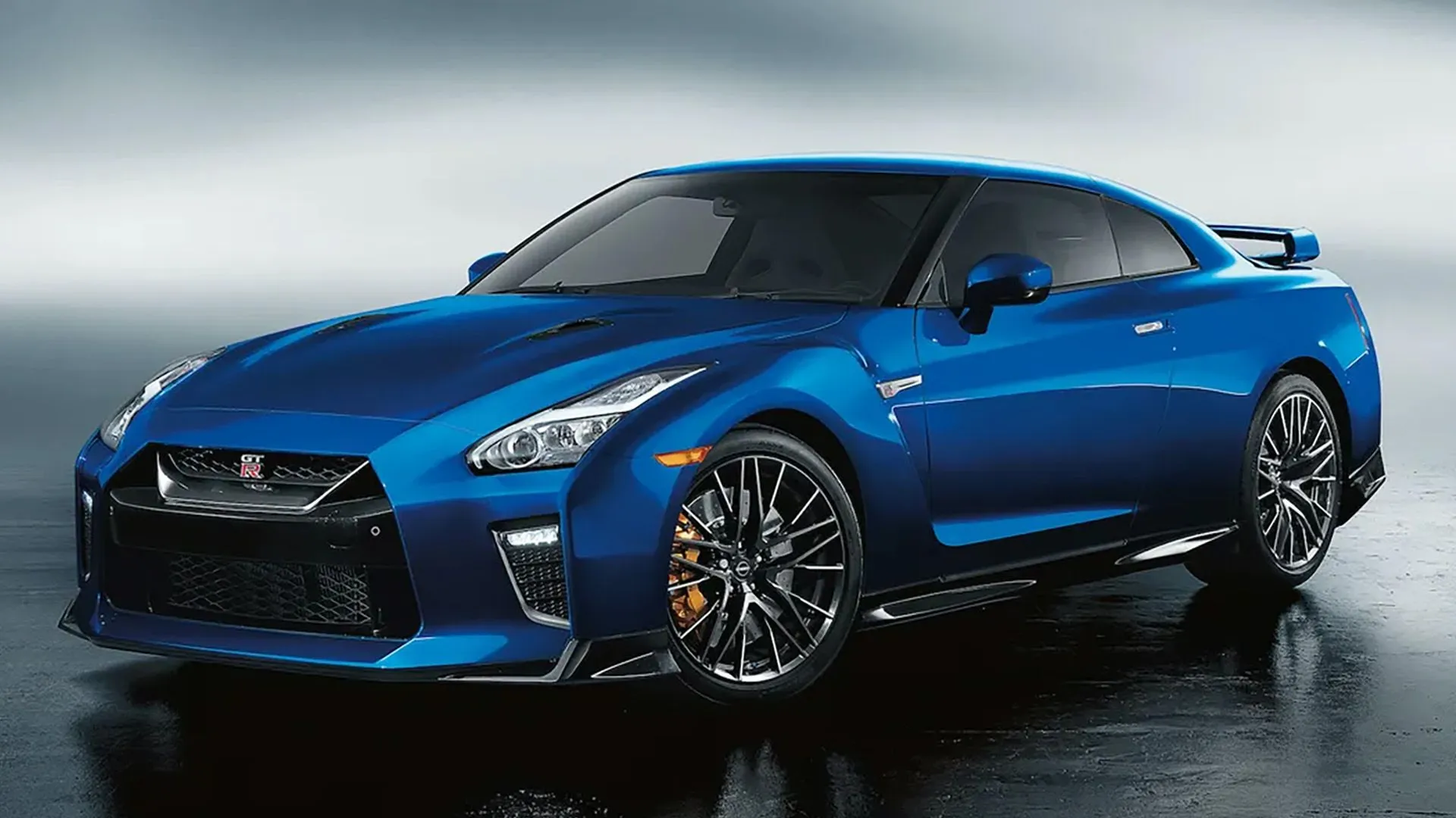 A Dark Blue 2023 Nissan GT-R R35