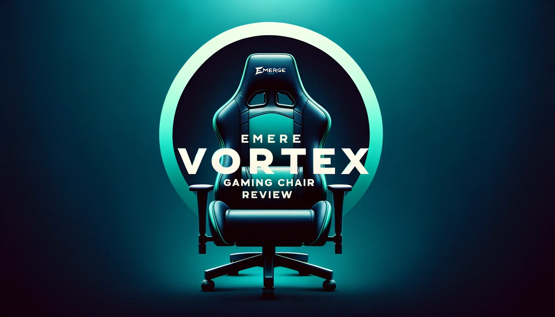 A detailed shot of the Emerge Vortex gaming chair, showcasing its design and features.