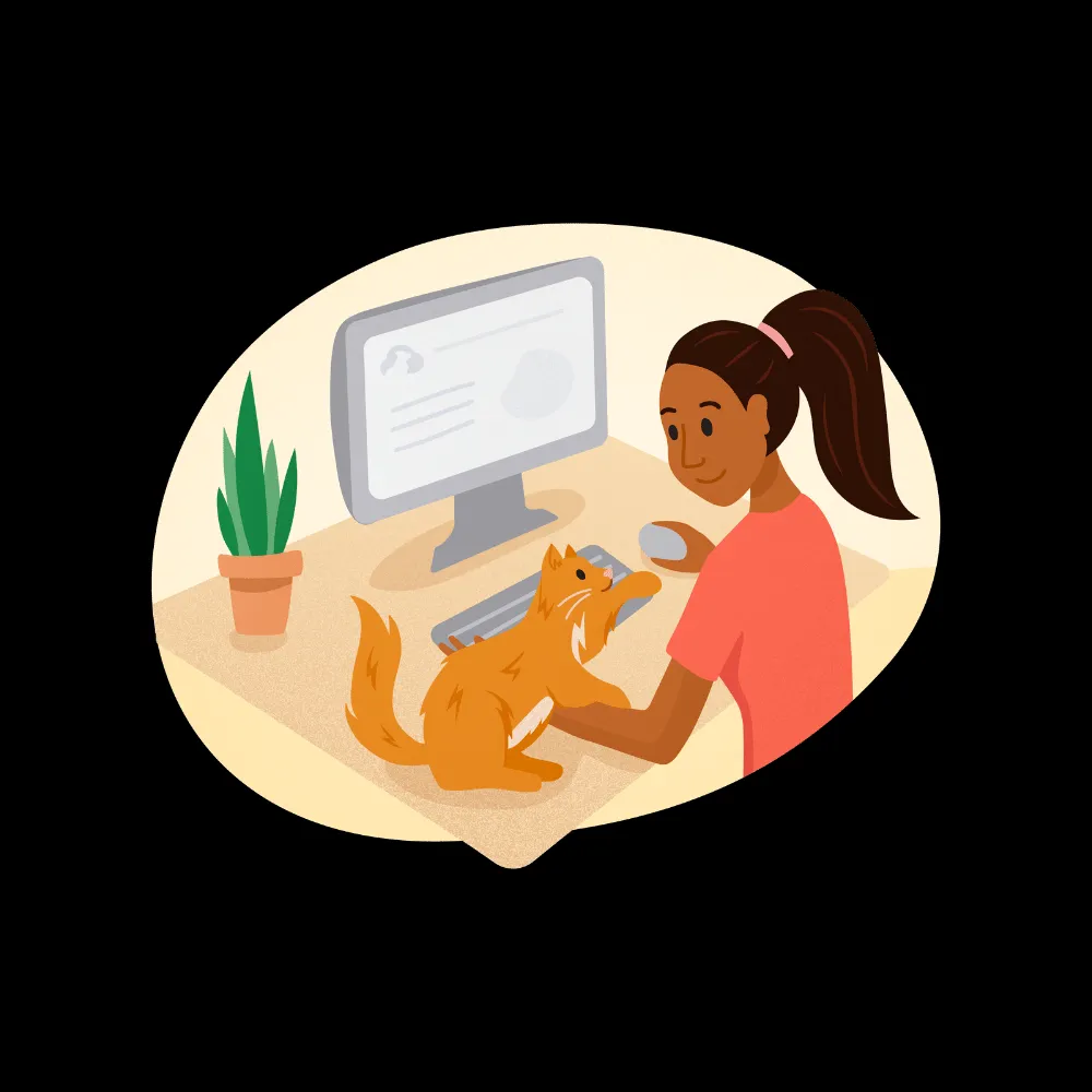 A person at a desk reviewing financial documents for starting a pet care business, with a calculator and coffee.