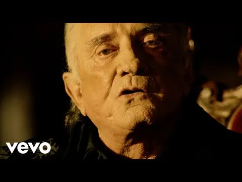 A powerful still image from Johnny Cash's critically acclaimed music video for "Hurt"