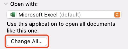 A screenshot of the confirmation dialog for changing the default application.