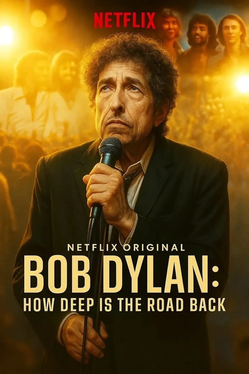 A stylized image representing Bob Dylan playing a harmonica