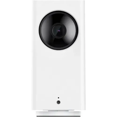 A Wyze pet camera monitoring a puppy's crate