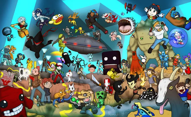Abstract artwork representing creativity and independent game development.