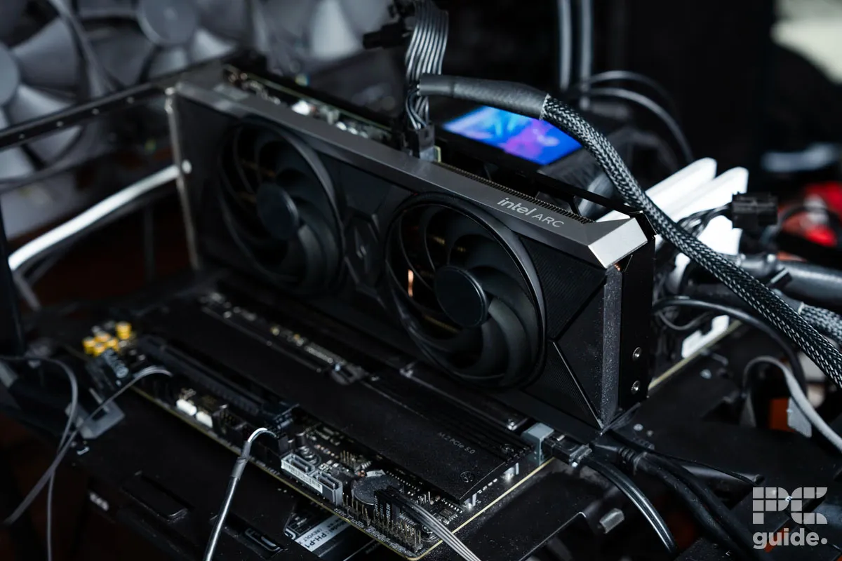 Acer Nitro Intel Arc B580 testing in a dedicated PC testing lab