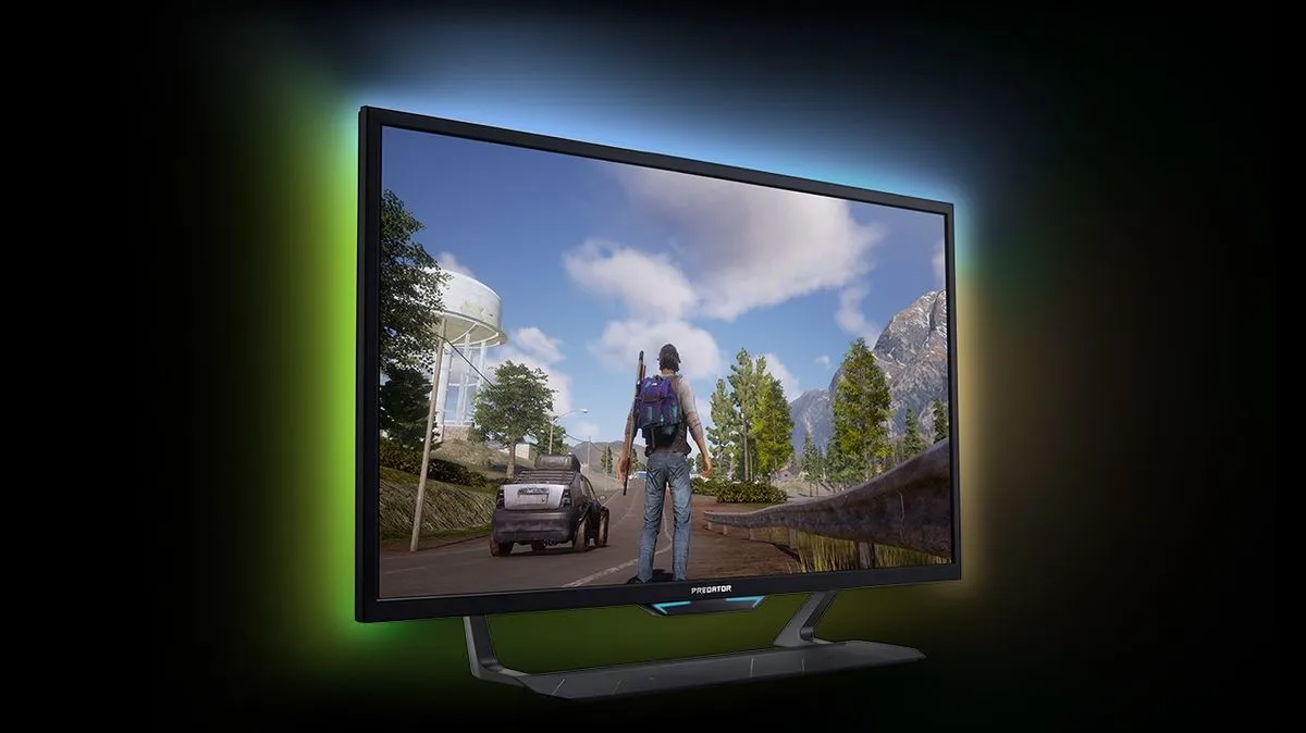 Acer Predator CG7 monitor displaying game graphics.