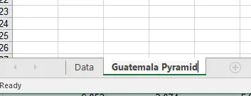 Adding and renaming a new sheet for the population pyramid