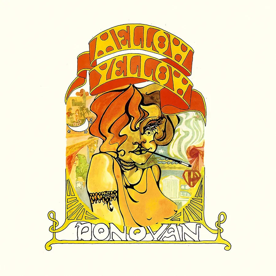 Album artwork for Donovan's 1966 album Mellow Yellow.